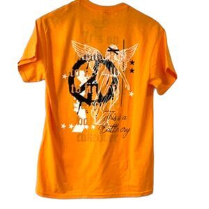 Creative Empire Orange T-Shirt Men's Medium Short Sleeves Crewneck Battle Cry